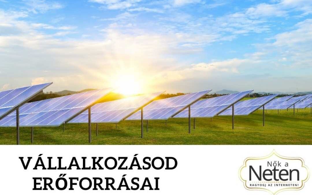 Vállalkozásod erőforrásai
